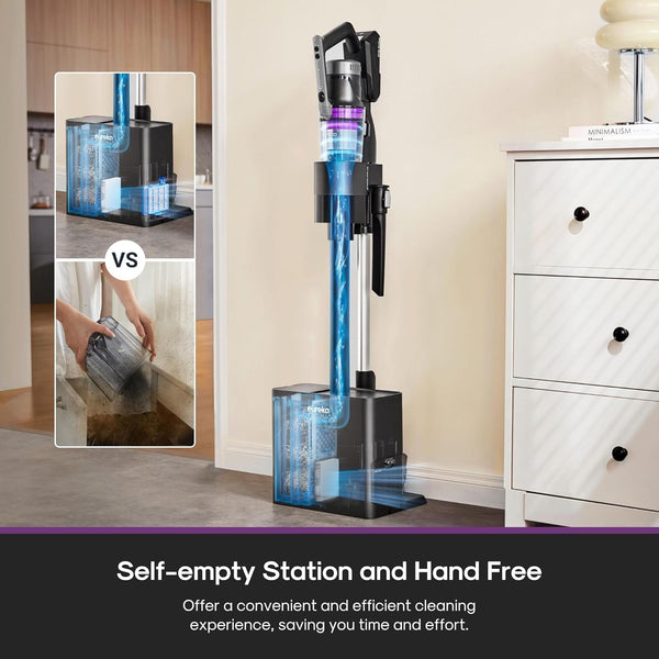 Eureka NEC 490 Compact Handheld Vacuum Cleaner with Self-Emptying Dust Station, Strong Suction for Apartments