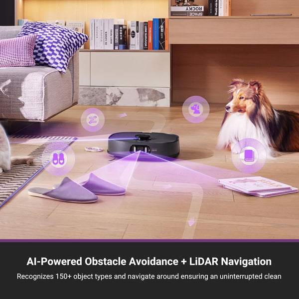 Eureka J15 Pro Ultra Robot Vacuum and Mop with Self-Emptying Base, 16,200 Pa Suction, AI Obstacle Avoidance & Voice/App Control
