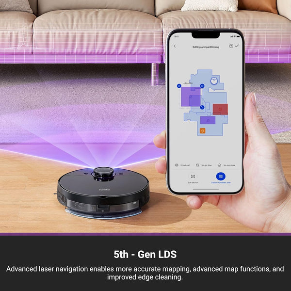 Eureka NER 710 Smart Robot Vacuum Cleaner with App & Voice Control for Daily Floor Cleaning and Auto Recharge