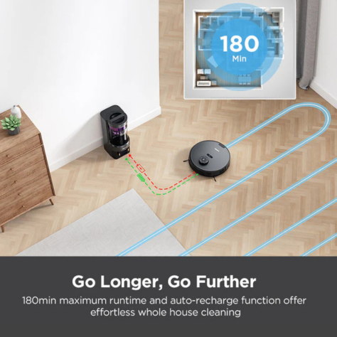 Eureka NER E10s Self-Empty Robot Vacuum Cleaner with LiDAR Mapping, Voice Control and Vacuum-Mop Cleaning